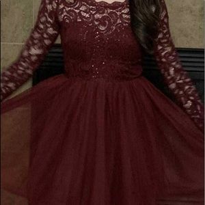 Maroon formal dress